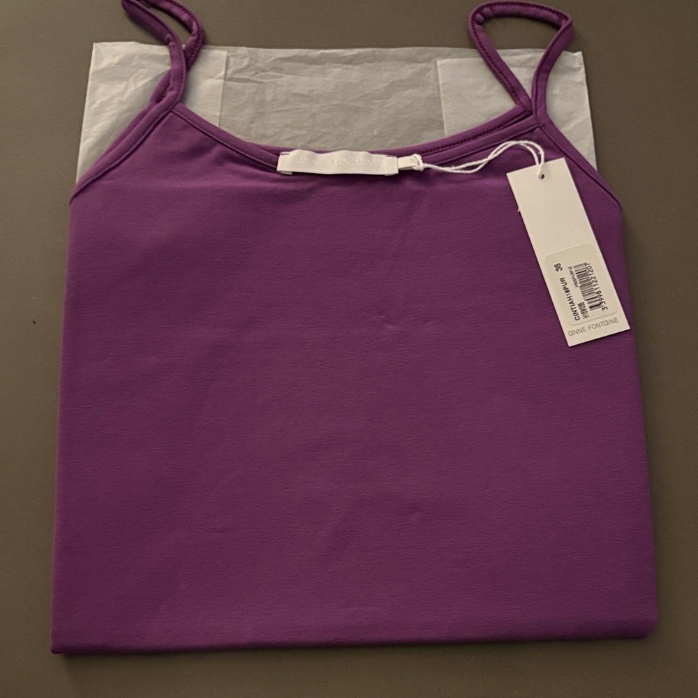 Anne Fontaine Purple Women’s Spaghetti Strap Tank Top